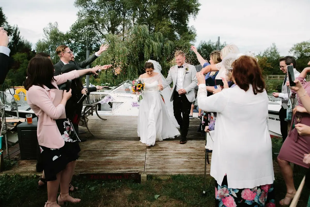 Confetti shot at The Maybush Oxford