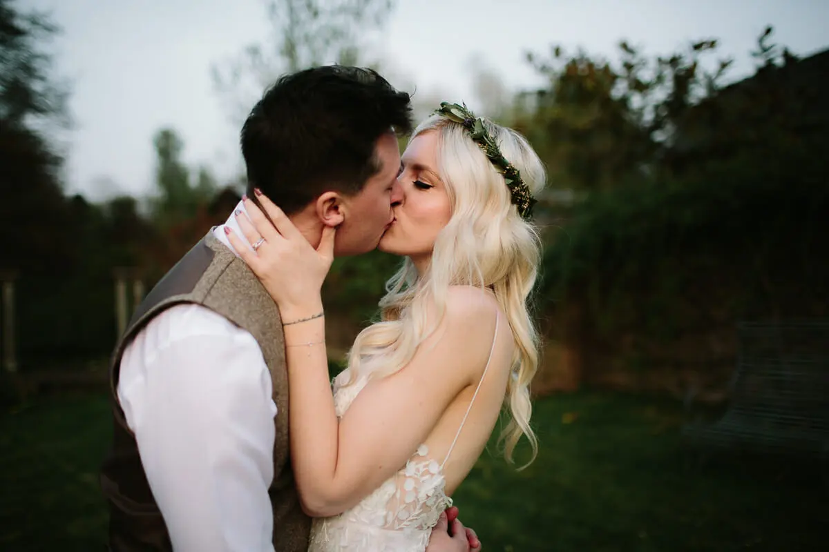 Bride and Groom at Dewsall Court