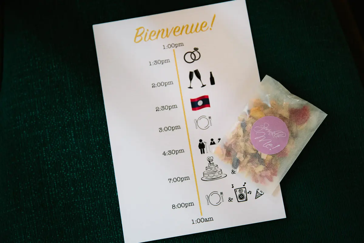 Wedding Day Timings