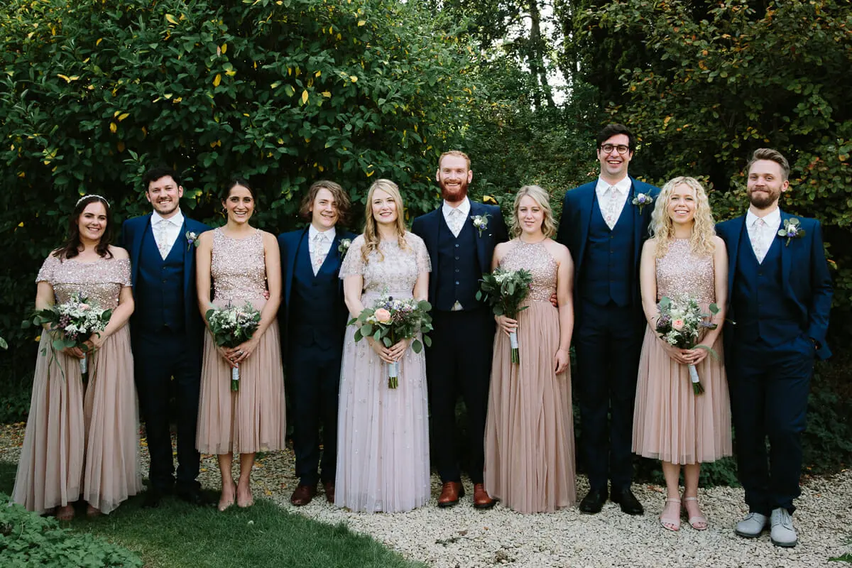 OXFORD UNIVERSITY WEDDING - THE BRIDAL PARTY AT ST. HUGHS COLLEGE