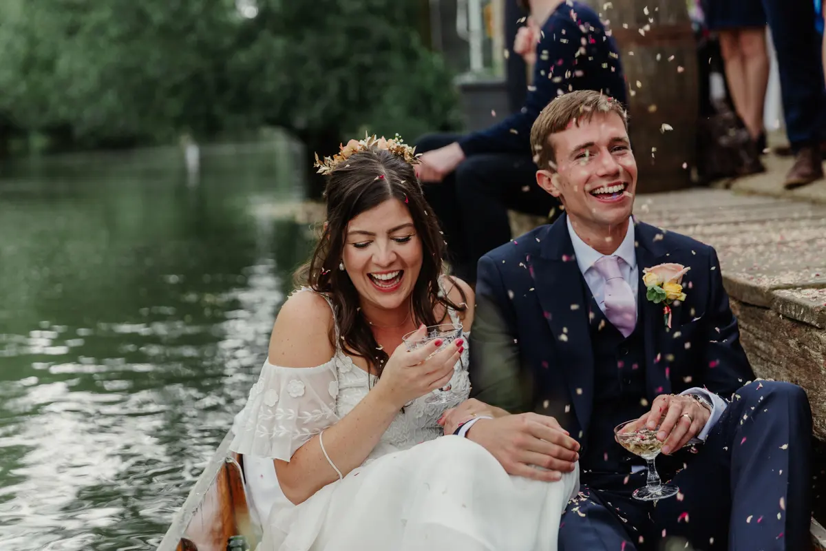 Oxford wedding punting