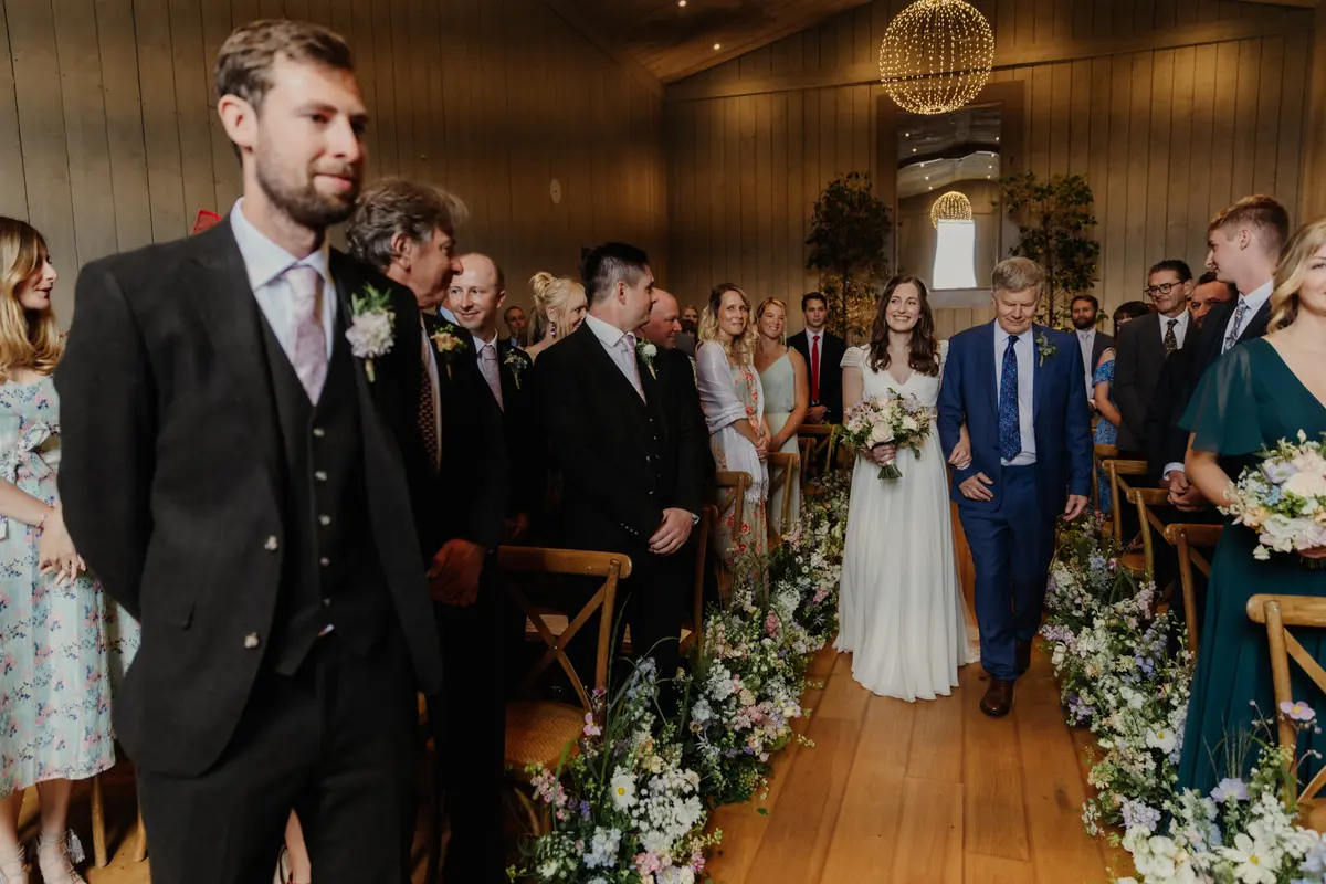 wedding ceremony at Primrose Hill Farm Wedding Venue Oxfordshire