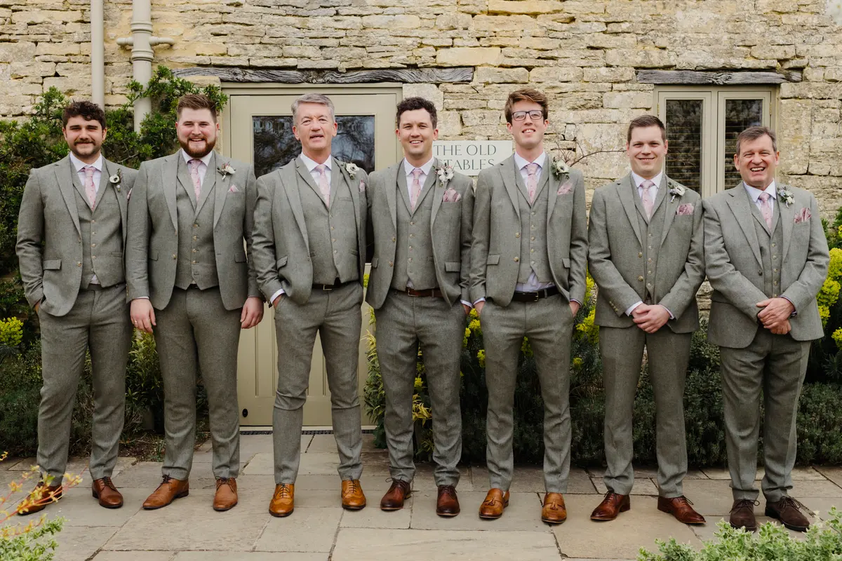 Groomsmen Caswell House in Oxfordshire