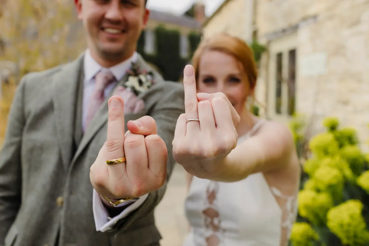 Just married at Caswell House