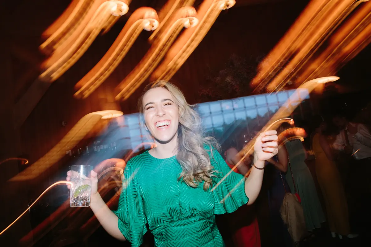 Oxfordshire Wedding DJ playing music for newlyweds on the dancefloor