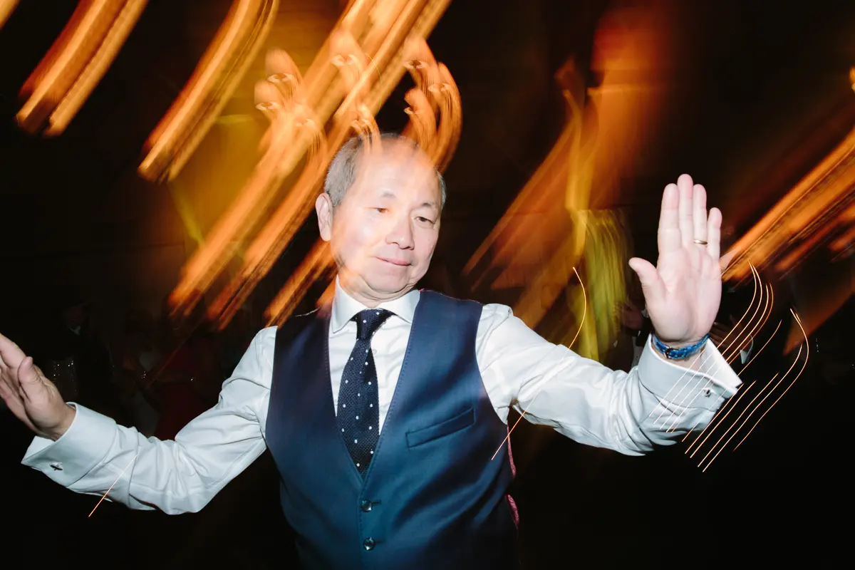 Professional Oxfordshire Wedding DJ setup with lighting and sound equipment