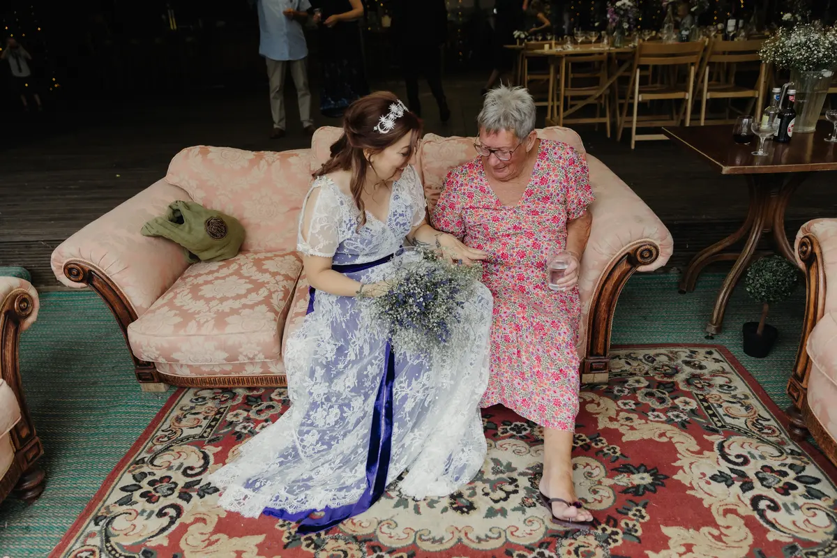 Candid moments during wedding breakfast
