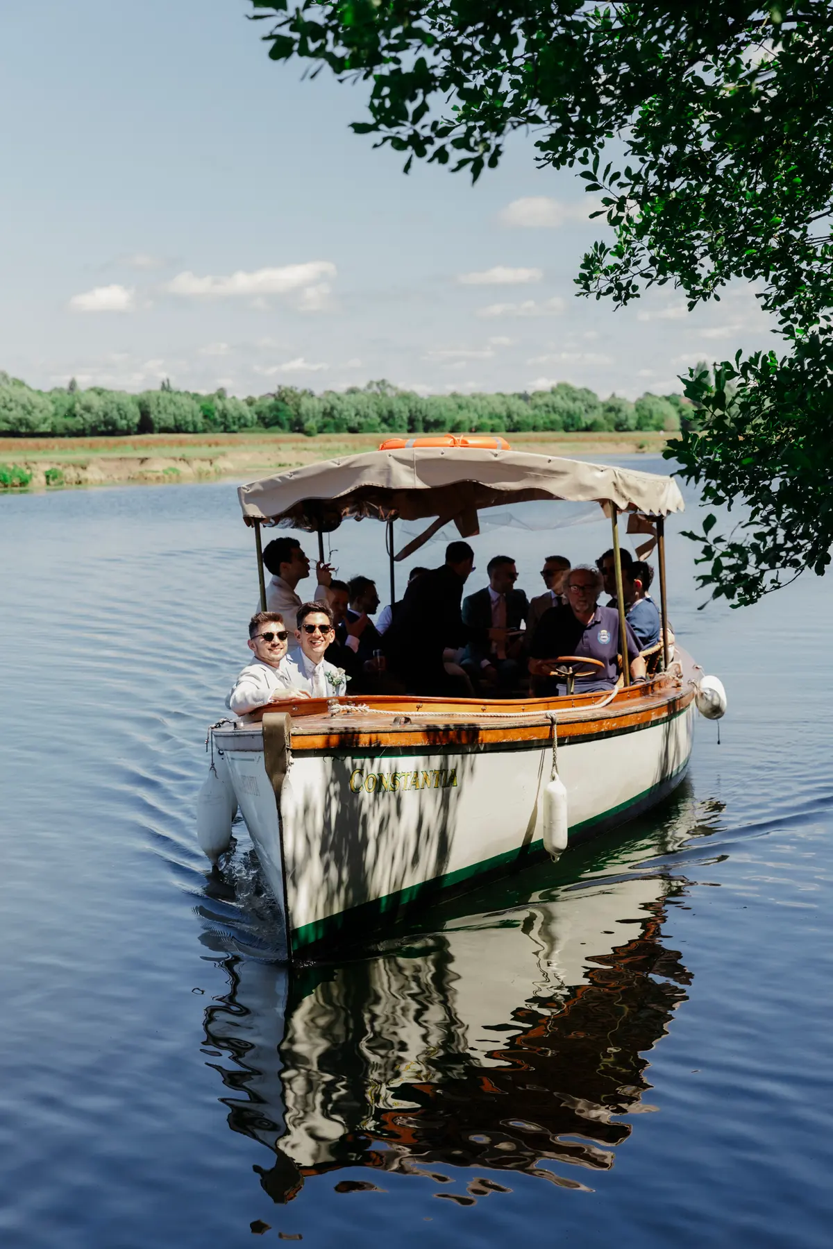 Guests arrive by riverboat to The Perch 