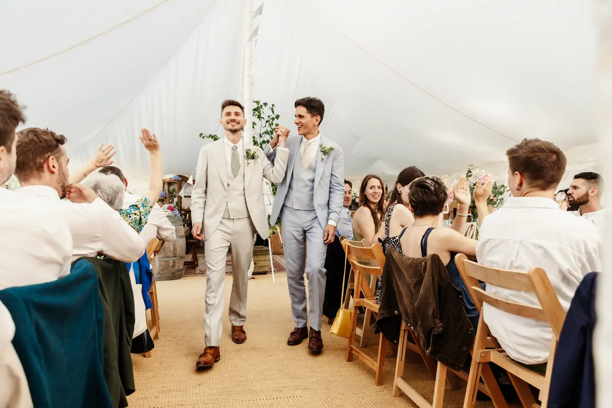 Wedding marquee at The Perch